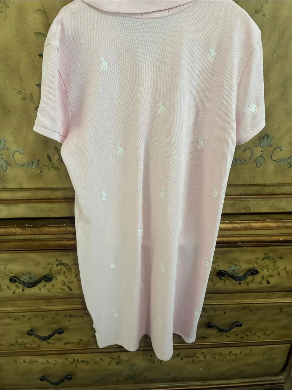 Polo by Ralph Lauren Light Pink Embroidered Polo Dress